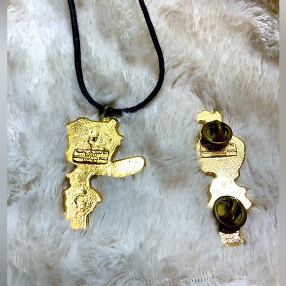 Flintstones Hanna Barbera Bamm-Bamm Choker and Pebbles Pin Vintage 1994 - Picture 2 of 6